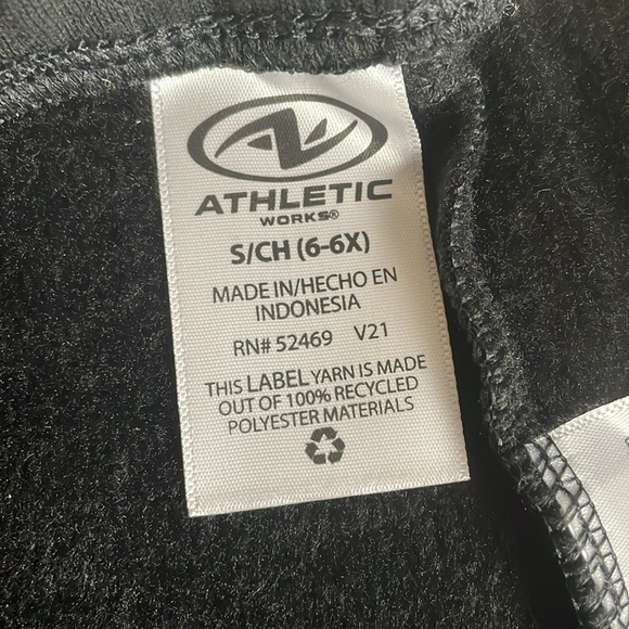 Kids Athletic Works Black Leggings- size 6X - Picture 6 of 10